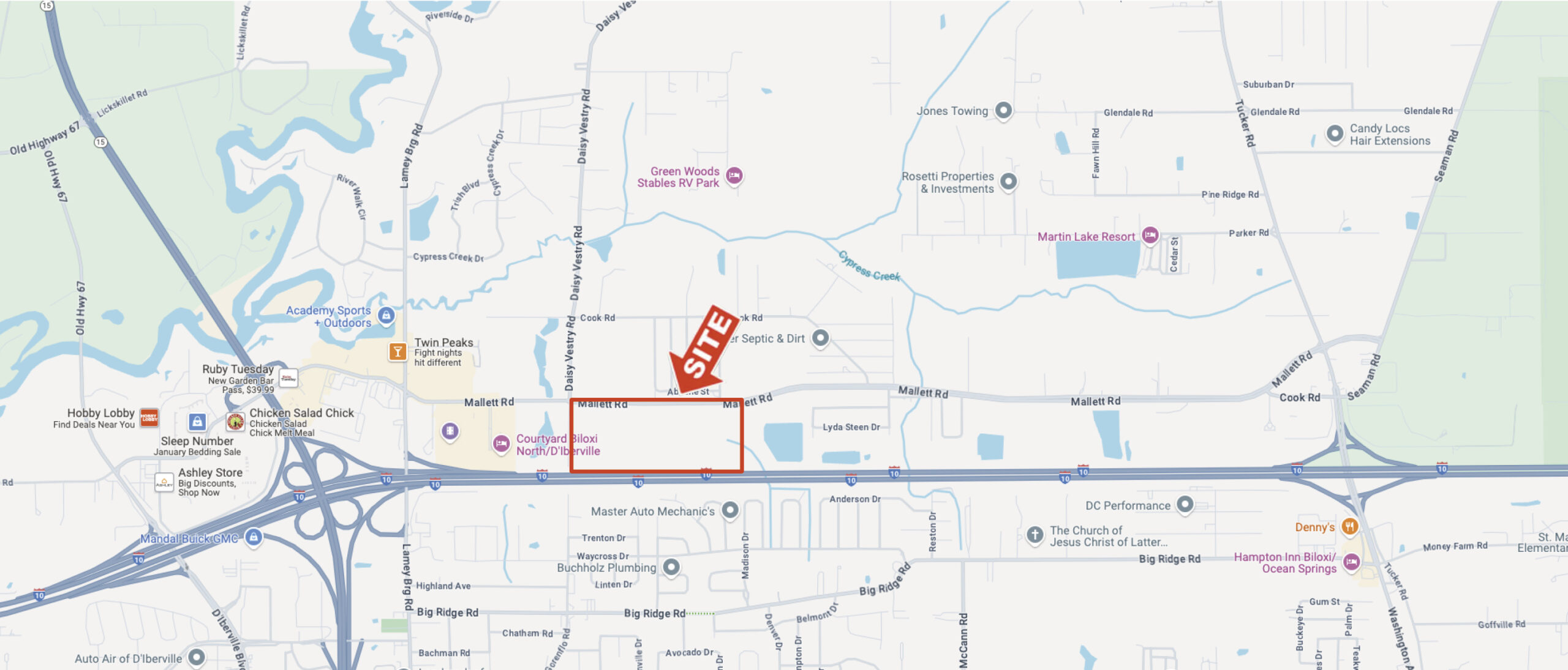 Map showing strategic location details