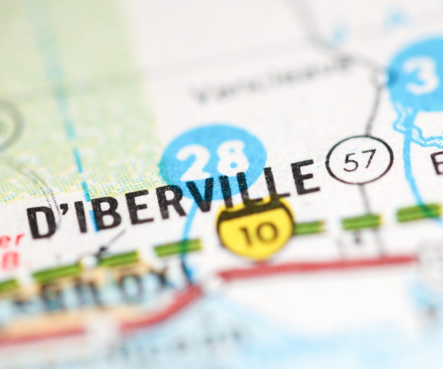 Map pinpointing D'Iberville, MS